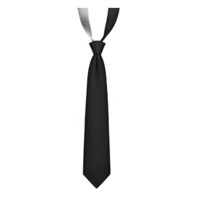 a hanging black neck tie sticker