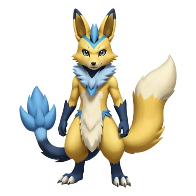 Lucario-Renamon-Zeraora-hybrid (Full body) sticker