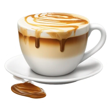 Cappuccino with caramel drizzle and caramel creamer iced ￼ sticker