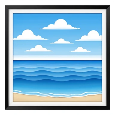 view from a white window - sea sticker