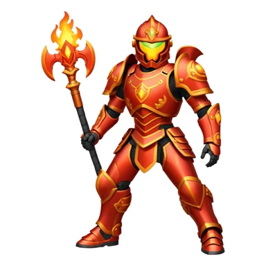 fire armored warrior sticker