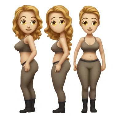 single Slim-Thicc white woman posing (hourglass figure) sticker
