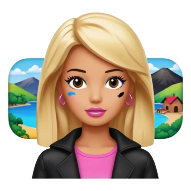 Matisse barbie slop style black SPAM art landscape sticker