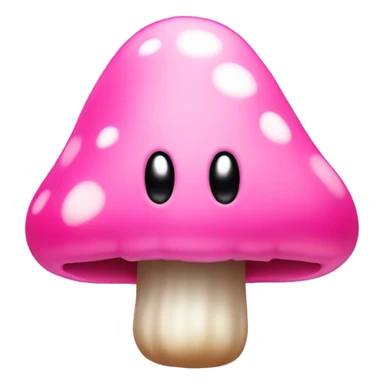 Pink little mushroom man drooling sticker