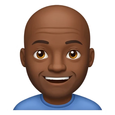bald grumpy black man with shaving beard sticker