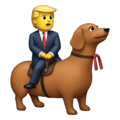 trump-riding-sausage sticker