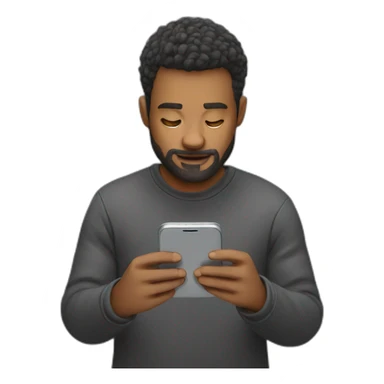 person looking at their phone sticker