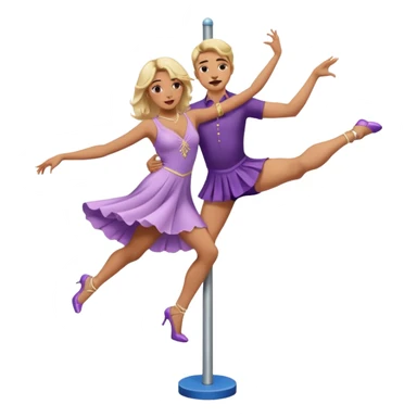 trans person with a female body but a male face dancing on a pole sticker