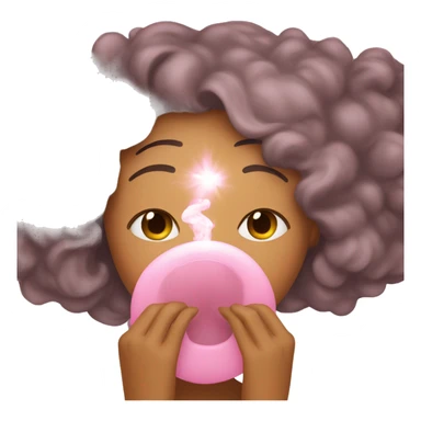 emoji blowing a light pink kiss sticker