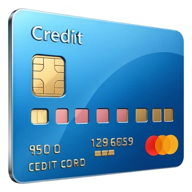 3D style credit card icon, no text sticker