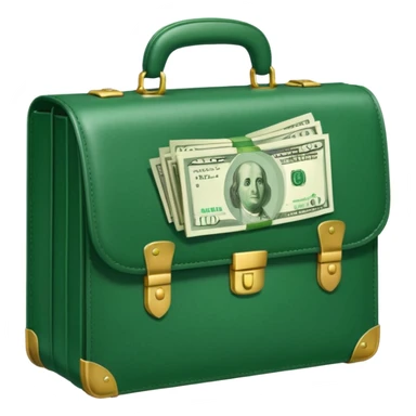 деньги торчащие из портфеля sticker