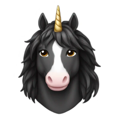 licorn in black hoodie sticker