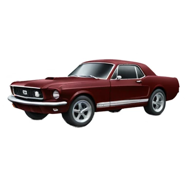 dark red classic mustang sticker
