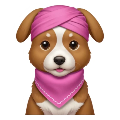 Dog with pink Bandannas sticker