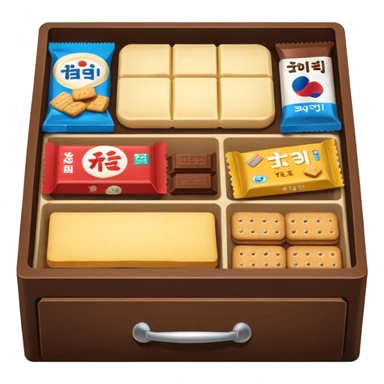 Make Korean noodle and chocolate and biscuits drawer sticker