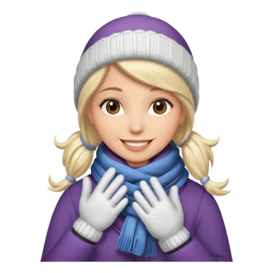 Émotif de femme en hiver  sticker