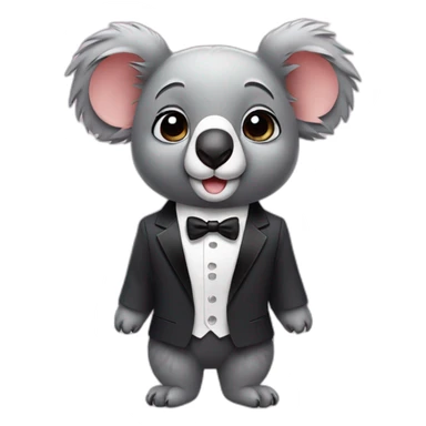 cute small koala wearing tuxedo sticker