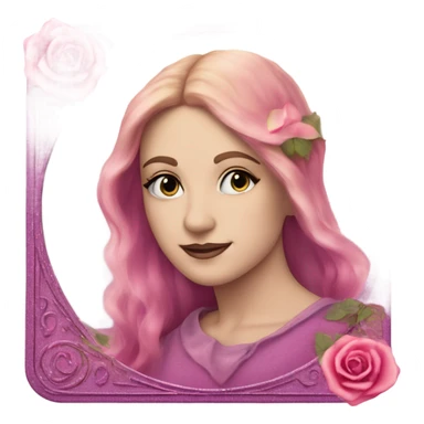 Une carte de tarot rose à paillette sticker