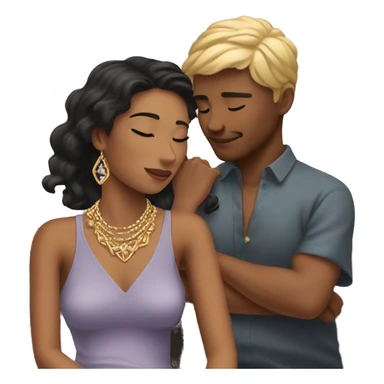 intimate moment with jewelry sticker