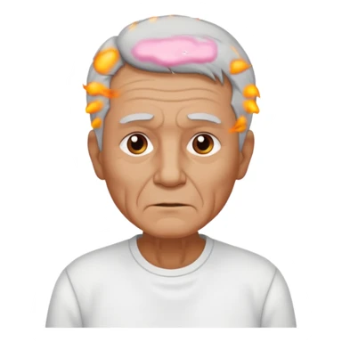 WELL BUILD OLD MAN WITH RIB PAIN sticker