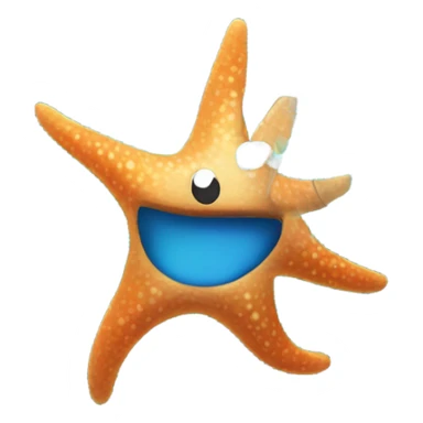 Show me a starfish blowing bubbles sticker