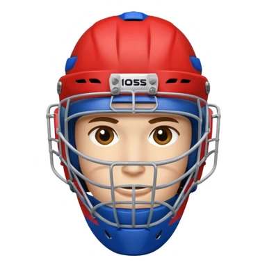 Hockey goalie in red and blue sticker