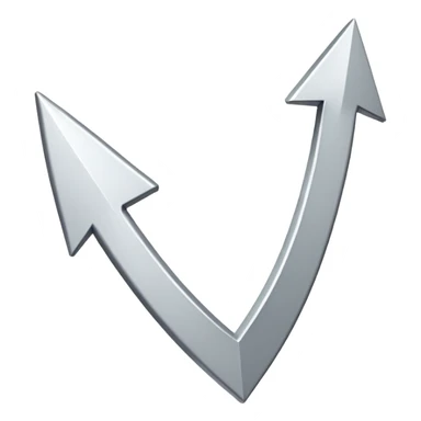 very simple white arrow pointing downwards, sticker