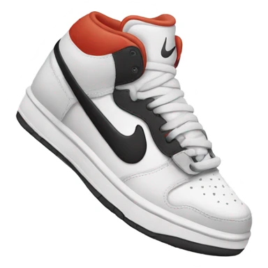 A shoe having the Nike logo sticker