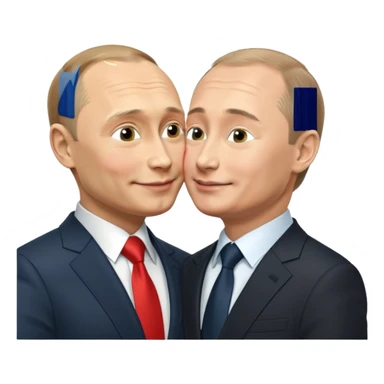putin kiss zelensky sticker