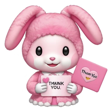 my melody thank you sticker