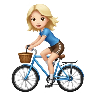 girl ride a bike sticker