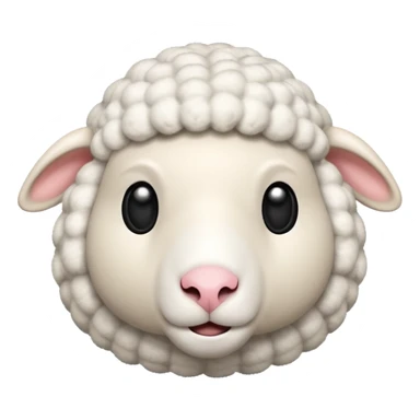 Sheep 3D emoji png sticker
