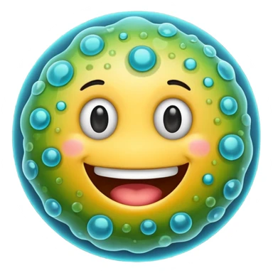 Happy bacteria sticker