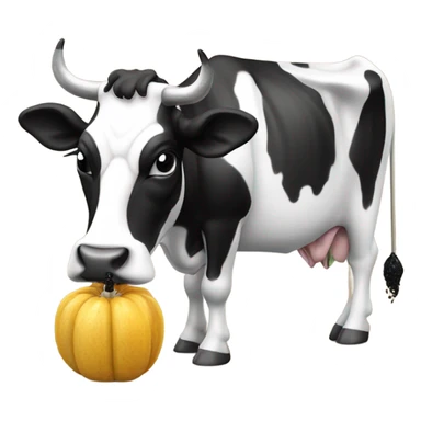 Holstein cow drinking mate sticker