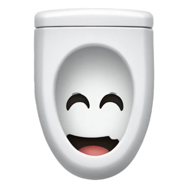 A smiling face inside of a toilet bowl sticker