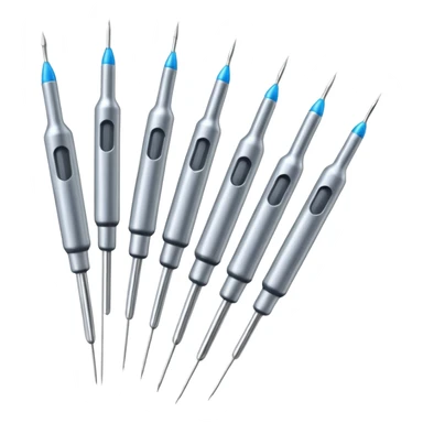 mehrere nadeln von injektionskanüle sticker