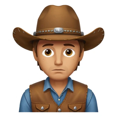 Sad cowboy sticker