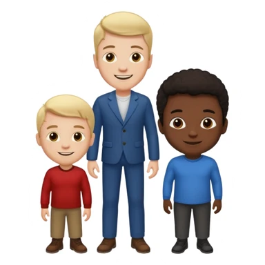 Tall white guy with midget black guy sticker