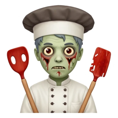  zombi man chef sticker