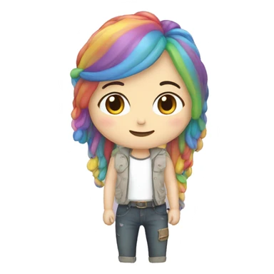 Cœur avec arc en ciel sticker