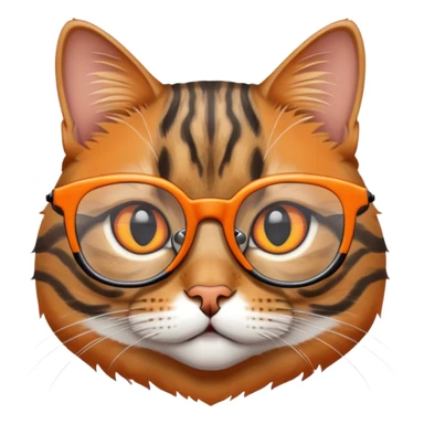 cat with glasses  sticker