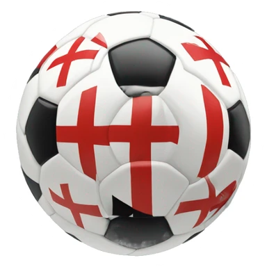 Soccer ball with St George’s flag sticker