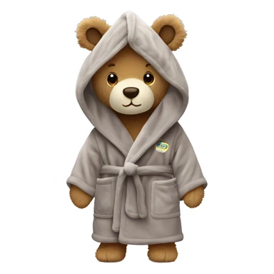 Jellycat Bartholomew bathrobe Bear sticker