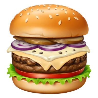 Burger with Swiss cheese, mushrooms, carmelized onions, and truffle aioli  sticker