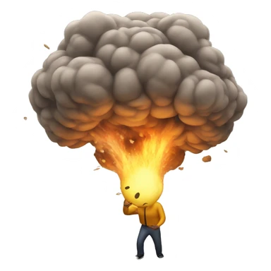 Mind explosion grasping at air in difficulty emoji sticker