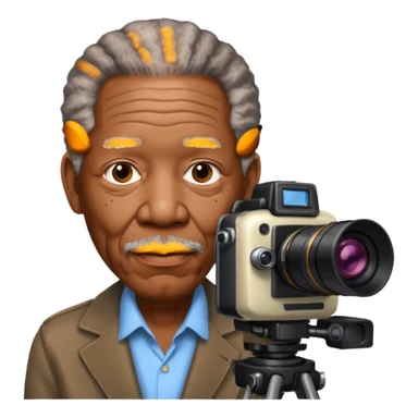 morgan freeman with camera sticker