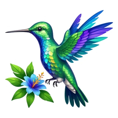 Hummingbird Drinking Nectar sticker