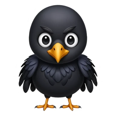 raven cute emoji sticker