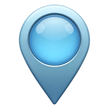 Soft blue location pin sticker