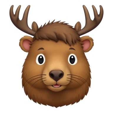 Capibara con cuernos de venado sticker